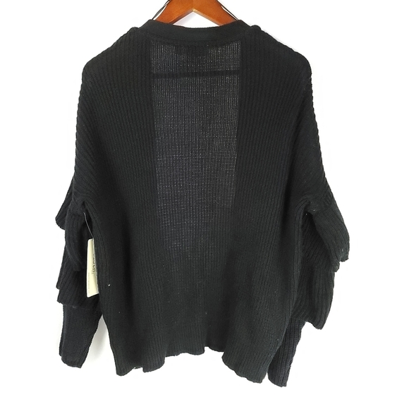 NEW CLOTH By RD Blk Tiered Ruffle Sleeve Sweater - Picture 4 of 6